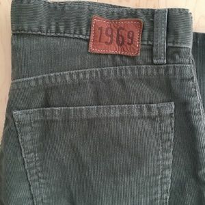 Gap 1969 Mens Grn Cord Pants Sz 32x30 Straight